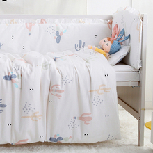 7PCS Cotton Baby Bedding Set Newborn Infant Crib Bedding protetor de berco for Room Decoration,(4bumpers+sheet+pillow+duvet) 2024 - buy cheap