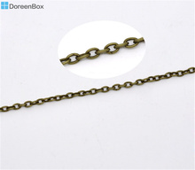 Doreen box adorável 10m conectores de tom de bronze-correntes de cabo abertas 2x3mm (b08983) 2024 - compre barato