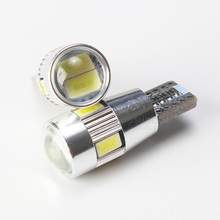 Светодиодный светильник для стайлинга автомобиля T10 Canbus 194 W5W 6 SMD 5630, светодиодный светильник без ошибок, стояночный светодиодный светильник T10, 2 шт. 2024 - купить недорого