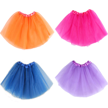 Falda de tutú translúcida para niñas pequeñas, falda de 3 capas de hilo de red, bonita falda deportiva de baile, 16 colores, gran oferta 2024 - compra barato