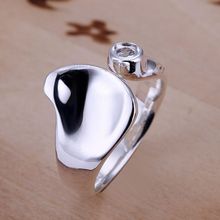 silver plated ring,high quality ,fashion jewelry, Nickle free,antiallergic Inlaid Concave Heart Ring-Opened gxsu inwn 2024 - buy cheap