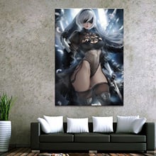 Quadros de decoração para casa, 1 peça, fofo, sexy, game nier automata, 2b, posteres e pintura de impressões, decoração de casa, imagens de parede, quarto 2024 - compre barato