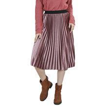 Осенне-зимняя женская длинная уличная юбка с высокой талией, облегающая женская бархатная юбка, Женская плиссированная юбка, элегантная женская юбка макси 2024 - купить недорого