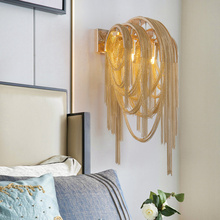 Lámpara de pared de lujo con cadena italiana Atlantis, candelabro de luz para espejo, para baño, dormitorio, decoración de LOFT 2024 - compra barato