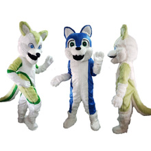 Long-haired Dog Husky Wolf Fox Mascot Costumes Cosplay Theme Mascotte Carnival Costume for Adults Christmas Halloween Outfit 2024 - buy cheap
