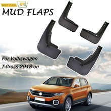 Set Molded Mud Flaps For Volkswagen VW T-Cross T Cross 2018-on Mudflaps Splash Guards Mud Flap Mudguards Fender Front Rear 2019 2024 - buy cheap