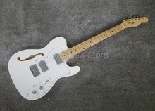 Shelly new store factory custom white f hole 6 strings J5 double H pickups dot inlays electric guitar musical instruments shop 2024 - buy cheap