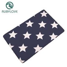 40x60cm/50x80cm Five-pointed Star Printing Flannel  Welcome Floor Mat Carpet For Living Room Kitchen Rug Non-slip Tapete 2024 - buy cheap
