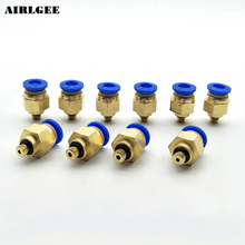 10 PCS M5 Thread 6mm Push in Tube Dia Pneumatic Air Quick Release Fittings Connector Joint Free shipping 2024 - buy cheap