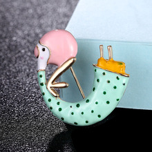 zlxgirl fashion light blue snail Shape brooch pins jewelry Women's Pin Brooch women's scarf pins small carton hijab pins broches 2024 - buy cheap