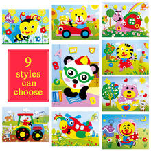 9style Animal 3D EVA Self-adhesive Foam Sticker Puzzle Early Learning Education Toys for Children Kids Gift Handmade DIY Cartoon 2024 - buy cheap