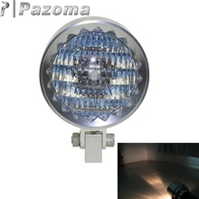 Faros delanteros plateados de aluminio H4 para motocicleta, faro delantero Universal de haz alto/bajo para Harley, Chopper, personalizado, Honda, Yamaha, Suzuki 2024 - compra barato