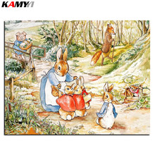 5D Diy diamond painting cross stitch Rabbit family Full Square Diamond embroidery Needlework Rhinestone Mosaic B620 2024 - buy cheap