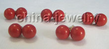 Wholesale 5pairs natural 10mm red coral earring-925 sil^^@^Noble style Natural Fine jewe FREE SHIPPING 2024 - buy cheap
