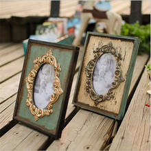 Wooden Vintage Photo Frame Ornaments Home Decor Wooden Wedding Desktop Wall Picture Frames Gifts Creative Retro Photo Crafts 2024 - buy cheap