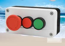 Tres botones de parada de emergencia, caja de control, botón de inicio y parada, caja para interruptor a prueba de agua, botón de estrella de inicio del elevador + reb + verde 2024 - compra barato