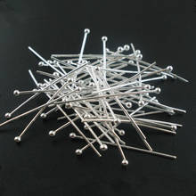 500Pcs Silver Plated Handmade Round Ball Head Pins DIY Crafts Jewelry Making Thick 0.7mm, 30mm/45mm 2024 - buy cheap