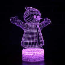 Snowman theme 3D Lamp LED night light 7 Color Change Touch Mood Lamp Christmas present Dropshippping 2024 - buy cheap