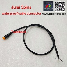 Julei-conector de cable impermeable de 3 pines para acelerador bici eléctrica, piezas de bicicleta electrónica, cable extensible de 49cm, 2 uds. 2024 - compra barato