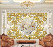 Wellyu-papel tapiz personalizado, patrón de corte nórdico, flor de lirio de borde, Fondo de sala de estar, pintura de pared, papel de pared 2024 - compra barato