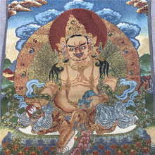 Pintura de brocado de seda, decoración de la familia religiosa, pintura de bordado exquisita, Buda tibetano, Buda Thangka 2024 - compra barato