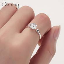 2020 New Boho Ring Adjustable Female Finger Rings For Women Romantic Rose Flower Rings Wedding Engagement Jewelry 2024 - buy cheap