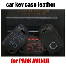 Only Red high quality Hand sewing DIY car styling Car key cover car key case Genuine leather fit for BUICK PARK AVENUE 2024 - buy cheap