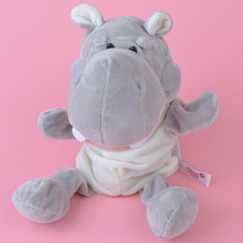 Grey Hippo hand puppet plush toy, Stuffed Baby / Kids Doll Toy Gift Free Shipping 2024 - buy cheap