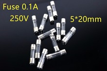 250V 0.1A  5*20 Glass Fuse Not Assortable Kit quick blow 2024 - buy cheap