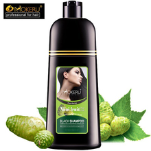 Mokeru 500ml Noni Essence Fast Coloring Dye Shampoo Cover Grey White Hair Permanent Black Hair Dye Shampoo For Women Hair Dying 2024 - buy cheap