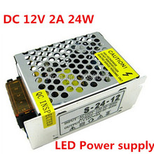 Fuente de alimentación led conmutada para interiores, Controlador led no impermeable para tiras de LED 3528/5050, 12V, 2A, 24W, 2 unidades 2024 - compra barato