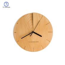 Wooden Wall Clock Art Creative Simple Watches Painting Living Room Decor Silent Wall Clocks Decorative New Arrival 2024 - buy cheap