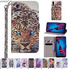Fitted Flip Case For Huawei P20 Leather Wallet Cover Huawei P20 EML-L29 EML-L09 EML-L29C EML-L22 Cute Painting Stand Phone Bag 2024 - buy cheap