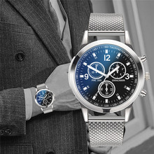 Relógio masculino luxuoso de quartzo, para homens de negócios, relógio de aço inoxidável, indicador de silicone, casual, pulseira, relógio masculino 2024 - compre barato