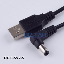 USB para 5.5mm/2.5mm Cabo de Alimentação de 5 Volts DC Jack Barril Tipo M 5.5mm 1 m 3 pés 2024 - compre barato