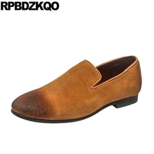 Calçado masculino de camurça borracha borgonha, calçado slip-on elegante de designer com borla, sapato ponteagudo casual 2021 2024 - compre barato