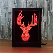 Lámpara led decorativa para mesita de noche, marco de foto con diseño de personajes de dibujos animados en 3d, a la moda, A83 2024 - compra barato