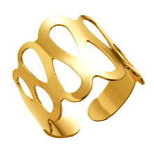 Женское Открытое кольцо в форме капли, простое кольцо из сплава в стиле панк, 2019 2024 - купить недорого