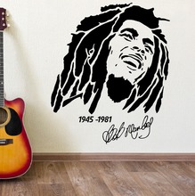 65X57cm Moden Star BOB MARLEY 1945 1981 vinyl wall art sticker decal Mural Wallpaper Removable Bedroom home decor D416 2024 - buy cheap