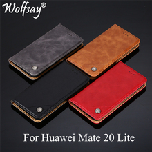 Wolfsay For Huawei Mate 20 Lite Case Triangle Pattern Flip Cover PU leather & Soft TPU Inside Cases for Huawei Mate 20 Lite 2024 - buy cheap