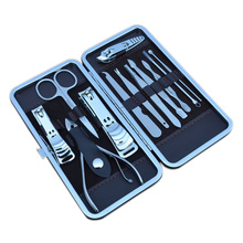 New Fashion 12 Pcs Manicure Pedicure Set With Case Nails Clipper Kit Stainless Steel Travel Home Nail Care Tools 2024 - buy cheap