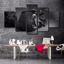 Quadros de lona 5 peças, meninos, decoração do quarto hd impressão pôster de moto parede quadro da arte da motocicleta picador esportes pintura pôster 2024 - compre barato