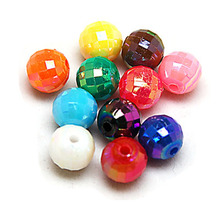 Miasol 8mm AB Color Plating Acrylic Surface Faceted Round Spacers Loose Beads For Diy Jewelry Making 2024 - buy cheap
