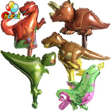 50pcs/lot Mini Tyrannosaurus Triceratops T-Rex Charizard Foil balloon Dinosaur world Birthday party decoration Children's toys 2024 - buy cheap