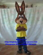 Brown Yellow Easter Bunny Osterhase Rabbit Hare Mascot Costume Cartoon Character Holiday Gifts Organize An Activity zx1846 2024 - buy cheap