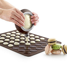 30 buracos de silicone tapete forno macaron silicone esteira de cozimento forno antiaderente diy macaron bolo almofada bakeware pastelaria acessórios de cozimento 2024 - compre barato