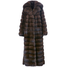 Arlenesain custom 2019 new high luxury sable fur Russia's starry collection of purple lapels fur horizontal women coat 2024 - buy cheap