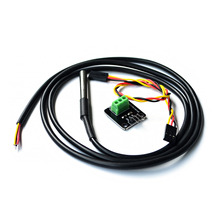 DS18B20 kit de módulo de sensor de temperatura, a prova d'água, 100 cm, cabo de sensor digital, adaptador de terminal de sonda de aço inoxidável para Arduino 2024 - compre barato