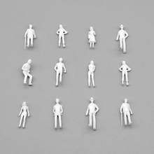 1:75 Scale Model Building People 2.5cm Height White Unpainted Model Figures For Train Park Street Passenger Mannequin People  2024 - buy cheap