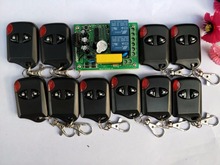 Novo sistema de controle remoto sem fio ac220v 2ch rf com controle remoto telesbruxa 10 olho de gato ransmtter e receptor universal de portão